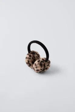 Niños ZARA 1½ - 6 Años·Accesorios|6 - 14 Años·Accesorios<OREJERAS EFECTO PELO ANIMAL PRINT