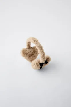 Niños ZARA 1½ - 6 Años·Accesorios|6 - 14 Años·Accesorios<OREJERAS EFECTO PELO CORAZÓN LACITOS