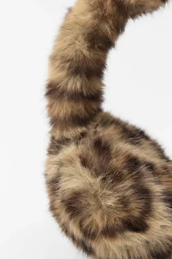 Discount OREJERAS EFECTO PELO ESTAMPADO ANIMAL Mujer Accesorios / Bisuteria