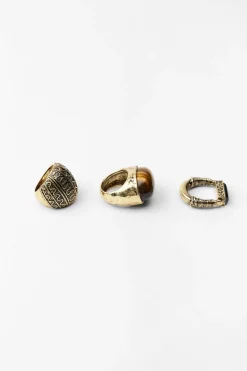 Fashion PACK 3 ANILLOS PIEDRA Mujer Accesorios / Bisuteria