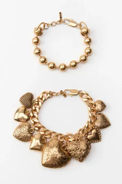 Discount PACK 2 PULSERAS BOLAS CORAZONES Mujer Accesorios / Bisuteria