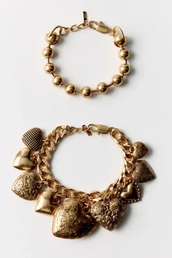 Discount PACK 2 PULSERAS BOLAS CORAZONES Mujer Accesorios / Bisuteria