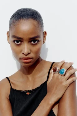 Online PACK ANILLOS METÁLICOS PIEDRAS Mujer Accesorios / Bisuteria