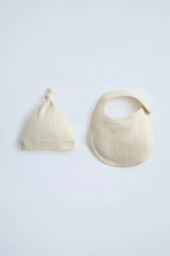 Niños ZARA 0 - 6 Meses·Homewear|Accesorios / Zapatos / 0 - 14 Años<PACK BABERO Y GORRO POINTELLE