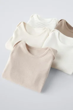 Niños ZARA 1½ - 6 Años·Ropa Interior / Calcetines|1½ - 6 Años·Ropa Interior / Calcetines<PACK CINCO BODIES TOSTADOS