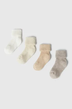Niños ZARA 0 - 6 Meses·Ropa Interior / Pijamas|0 - 6 Meses·Básicos<PACK CUATRO CALCETINES COLORES