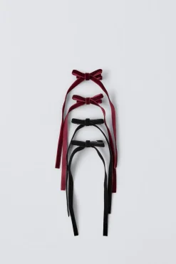 Niños ZARA 1½ - 6 Años·Accesorios|6 - 14 Años·Accesorios<PACK CUATRO CLIPS LAZOS VELVET