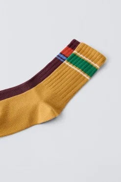 Niños ZARA 1½ - 6 Años·Ropa Interior / Calcetines|6 - 14 Años·Ropa Interior / Calcetines<PACK DE DOS CALCETINES BANDAS