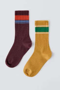 Niños ZARA 1½ - 6 Años·Ropa Interior / Calcetines|6 - 14 Años·Ropa Interior / Calcetines<PACK DE DOS CALCETINES BANDAS