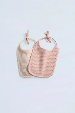 Niños ZARA 0 - 6 Meses·Homewear|0 - 6 Meses·Básicos<PACK DOS BABEROS ESTRUCTURA PUNTILLA