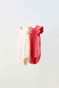 Niños ZARA 0 - 6 Meses·Bodies / Camisas|0 - 6 Meses·Ropa Interior / Pijamas<PACK DOS BODIES VOLANTES