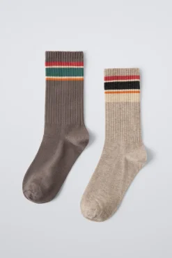 Niños ZARA 1½ - 6 Años·Ropa Interior / Calcetines|6 - 14 Años·Ropa Interior / Calcetines<PACK DOS CALCETINES BANDAS