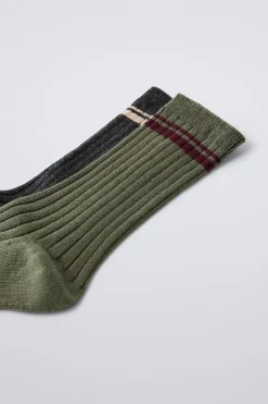 Niños ZARA 6 - 14 Años·Ropa Interior / Calcetines|6 - 14 Años·Ropa Interior / Calcetines<PACK DOS CALCETINES BANDAS