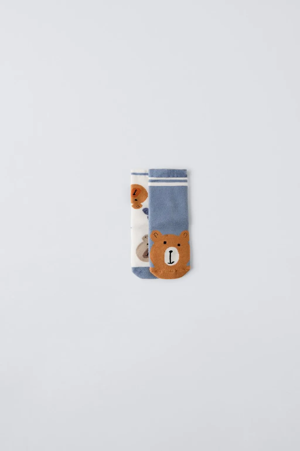 Niños ZARA 1½ - 6 Años·Ropa Interior / Calcetines|1½ - 6 Años·Ropa Interior / Calcetines<PACK DOS CALCETINES OSO ANTIDESLIZANTES