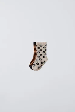 Niños ZARA 1½ - 6 Años·Ropa Interior / Calcetines|6 - 14 Años·Ropa Interior / Calcetines<PACK DOS CALCETINES RAYAS Y ARAÑAS