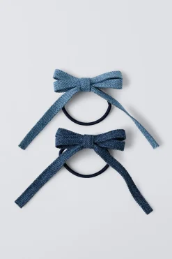 Niños ZARA 1½ - 6 Años·Accesorios|6 - 14 Años·Accesorios<PACK DOS COLETEROS LAZO DENIM