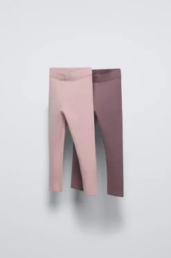 Niños ZARA 1½ - 6 Años·Pantalones|1½ - 6 Años·Leggings<PACK DOS LEGGING LISOS