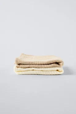 Niños ZARA 0 - 6 Meses·Básicos|6 - 18 Meses·Accesorios / Calcetines<PACK DOS MUSELINAS LISAS