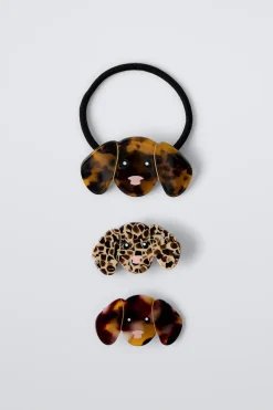 Niños ZARA 1½ - 6 Años·Accesorios|6 - 14 Años·Accesorios<PACK GOMA Y PINZAS PERRO
