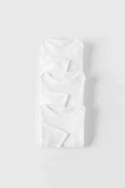 Niños ZARA 1½ - 6 Años·Ropa Interior / Calcetines|1½ - 6 Años·Ropa Interior / Calcetines<PACK TRES BODIES CUELLO REDONDO