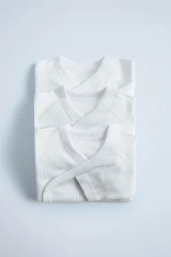Niños ZARA 0 - 6 Meses·Bodies / Camisas|0 - 6 Meses·Ropa Interior / Pijamas<PACK TRES BODIES KIMONO MANGA LARGA