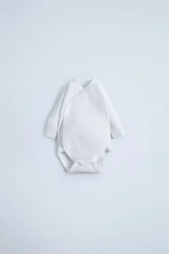 Niños ZARA 0 - 6 Meses·Bodies / Camisas|0 - 6 Meses·Ropa Interior / Pijamas<PACK TRES BODIES KIMONO MANGA LARGA