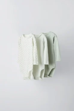 Niños ZARA 1½ - 6 Años·Ropa Interior / Calcetines|1½ - 6 Años·Ropa Interior / Calcetines<PACK TRES BODIES MANGA LARGA ESTAMPADO