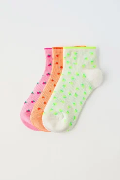 Niños ZARA 1½ - 6 Años·Ropa Interior / Calcetines|6 - 14 Años·Ropa Interior / Calcetines<PACK TRES CALCETINES CORTOS FRUTITAS