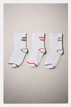 Niños ZARA 1½ - 6 Años·Ropa Interior / Calcetines|6 - 14 Años·Ropa Interior / Calcetines<PACK TRES CALCETINES DEPORTIVOS TEXTO
