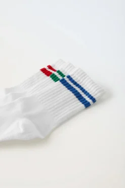 Niños ZARA 1½ - 6 Años·Ropa Interior / Calcetines|6 - 14 Años·Deporte / Jogging<PACK TRES CALCETINES LARGOS BANDAS DEPORTIVAS