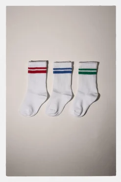 Niños ZARA 1½ - 6 Años·Ropa Interior / Calcetines|6 - 14 Años·Deporte / Jogging<PACK TRES CALCETINES LARGOS BANDAS DEPORTIVAS