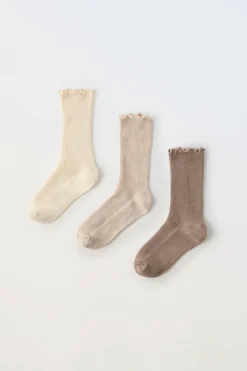 Niños ZARA 1½ - 6 Años·Ropa Interior / Calcetines|6 - 14 Años·Ropa Interior / Calcetines<PACK TRES CALCETINES RIZO