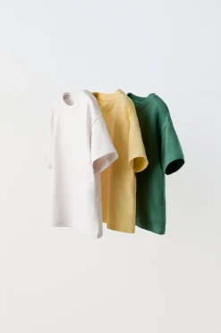 Niños ZARA 1½ - 6 Años·Camisetas|6 - 18 Meses·Camisetas<PACK TRES CAMISETAS LISAS