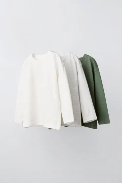 Niños ZARA 1½ - 6 Años·Camisetas|1½ - 6 Años·Camisetas<PACK TRES CAMISETAS LISAS