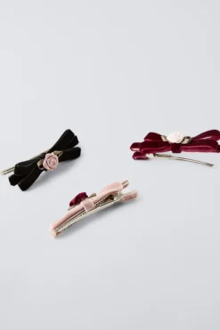 Niños ZARA 1½ - 6 Años·Accesorios|6 - 14 Años·Accesorios<PACK TRES PASADORES VELVET FLORES
