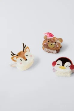 Niños ZARA 1½ - 6 Años·Accesorios|6 - 14 Años·Accesorios<PACK TRES PINZAS ANIMALES