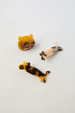 Niños ZARA 1½ - 6 Años·Accesorios|6 - 14 Años·Accesorios<PACK TRES PINZAS GATITOS