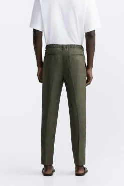 Best PANTALÓN 100% LINO Hombre Pantalones