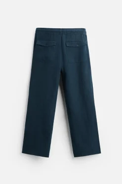 Fashion PANTALÓN 100% LINO Hombre Pantalones