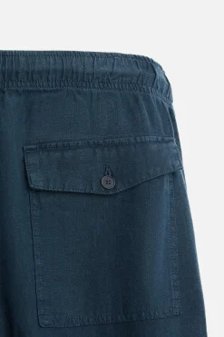 Fashion PANTALÓN 100% LINO Hombre Pantalones