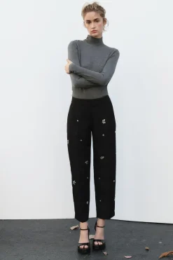 Clearance PANTALÓN ABALORIOS JOYA Mujer Pantalones