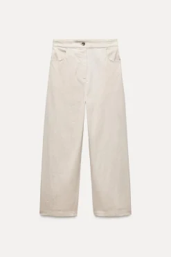 Fashion PANTALÓN ABULLONADO RAYAS ZW COLLECTION Mujer Pantalones