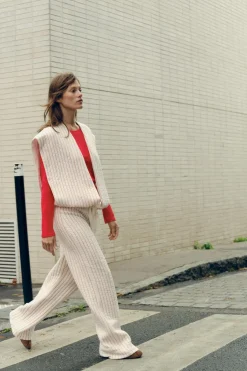 Best PANTALÓN ACOLCHADO RAYAS Mujer Pantalones