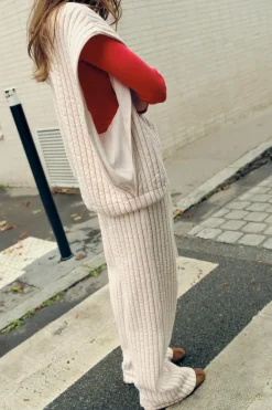 Best PANTALÓN ACOLCHADO RAYAS Mujer Pantalones