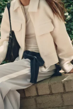 Clearance PANTALÓN ANCHO BANDA LATERAL Mujer Pantalones