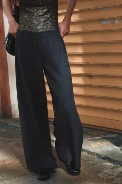 Discount PANTALÓN ANCHO CINTURA ELÁSTICA Mujer Pantalones