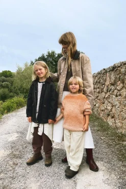 Niños ZARA 6 - 14 Años·Pantalones<PANTALÓN ANCHO CORTES