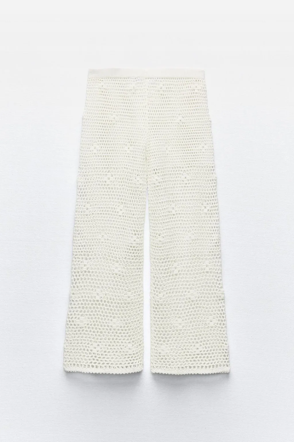 Fashion PANTALÓN ANCHO CROCHET Mujer Pantalones|Cárdigan / Jerséis