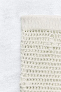 Fashion PANTALÓN ANCHO CROCHET Mujer Pantalones|Cárdigan / Jerséis