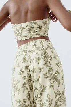 Discount PANTALÓN ANCHO ESTAMPADO Mujer Pantalones